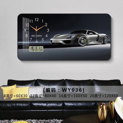 Car Clock Living Room Creative E-sports Room Silent Clock Auto Repair Beauty Shop Personality Art Decorative Painting Wall Clock