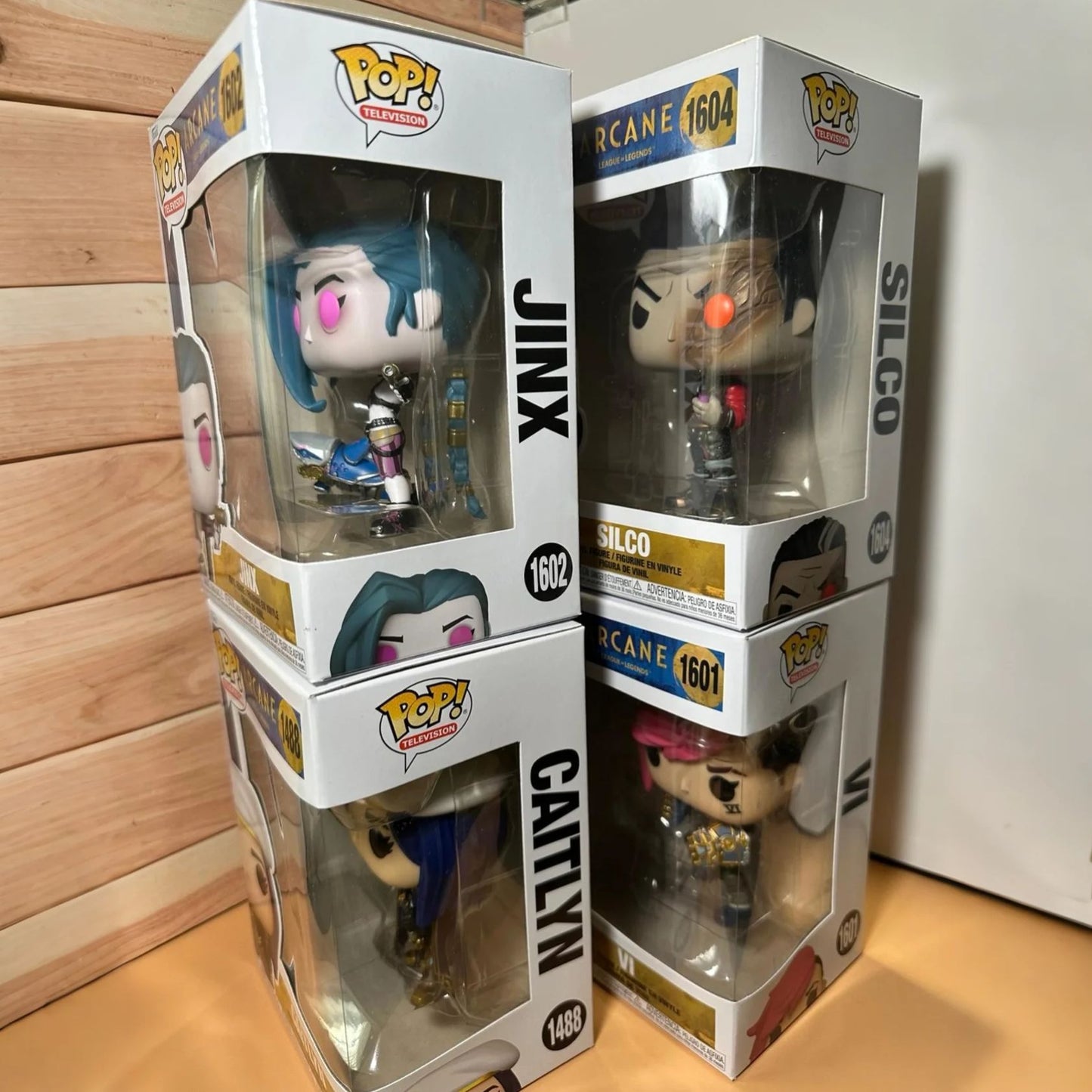 FUNKO POP Jinx Vi Caitlyn Mel Viktor Anime Figure Arcane? League of Legends Edição Limitada Boneco de Vinil Coleção Decoração Brinquedo