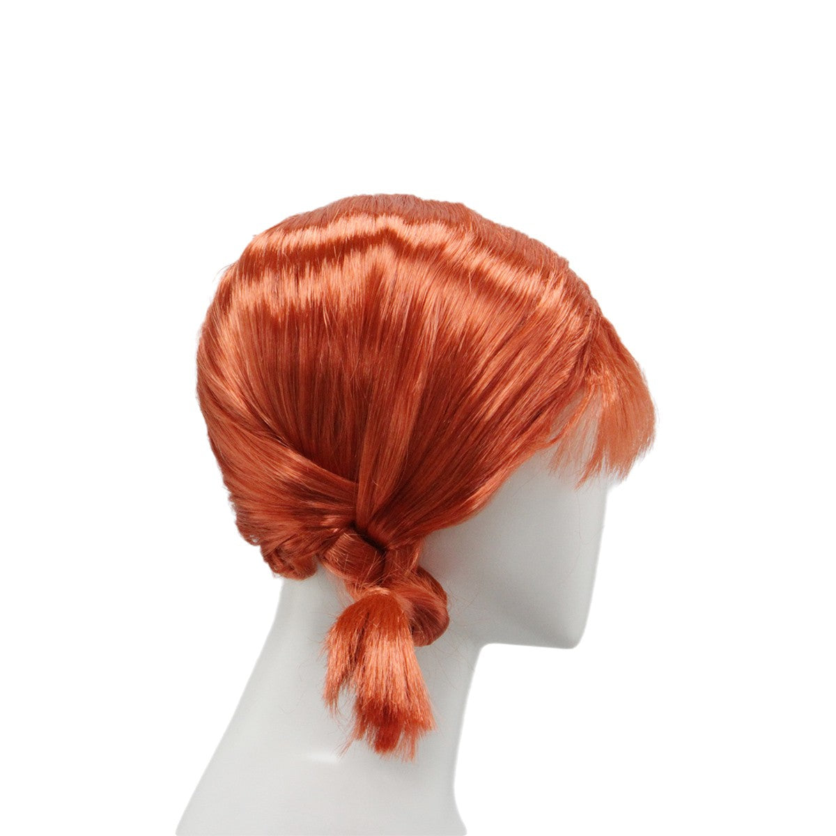 Orange neat bangs anti-warped braid synthetic wig | wig suitable for anime elf role-playing