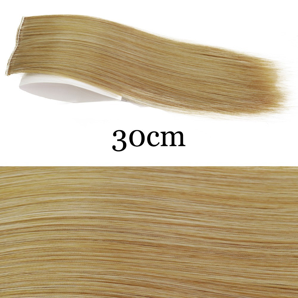 MERISI HAIR Apliques de Cabelo Sintético Liso Invisível com 2 Presilhas, Aumento de Volume, Extensões de Cabelo, Cobertura Lateral Superior