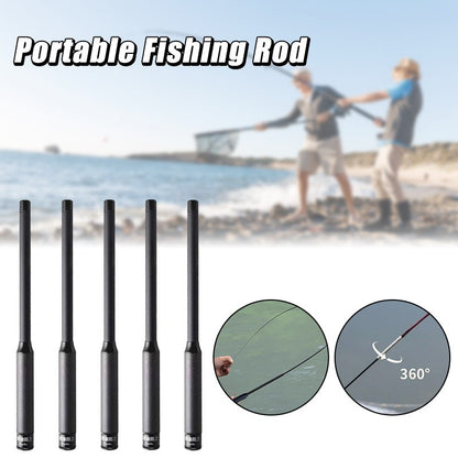 Vara de Pesca Telescópica 1.3/1.5/1.8/2.0/2.2m Mini de Bolso Extensível Vara para Pesca no Gelo, no Mar, para Robalo, Lúcio, Peixe-Pedra
