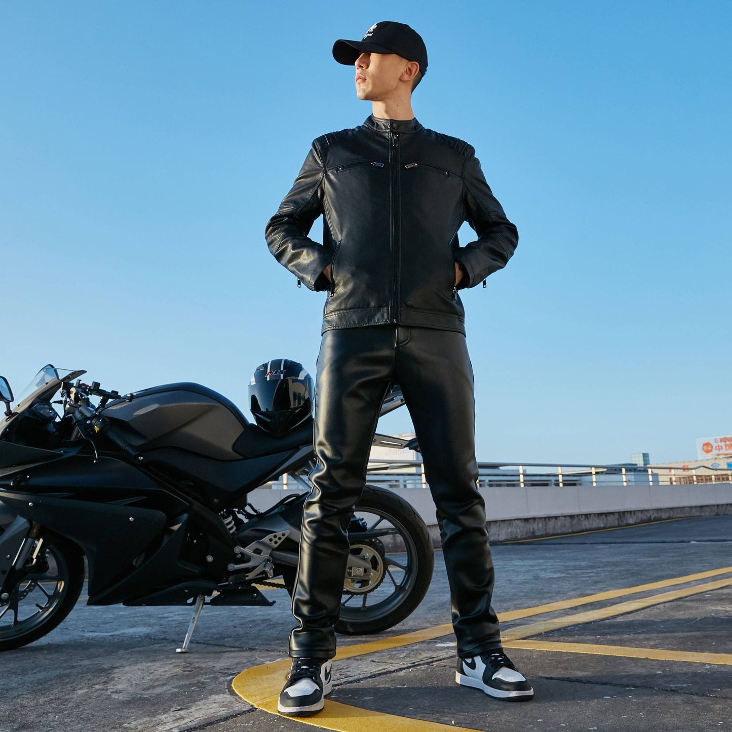 Shilin brand leather jacket men new plush thickened leather coat Slim fit Korean fashion winter casual leather jacket