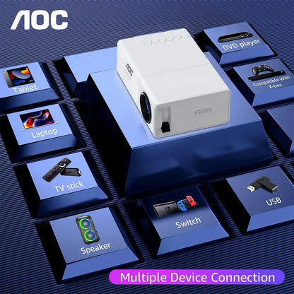 ?? AOC Portable Projector TFT LCD 1080P 1920*1080P Wifi Bluetooth Mini Projectors Home Theater Cinema Outdoor Mini proiettore