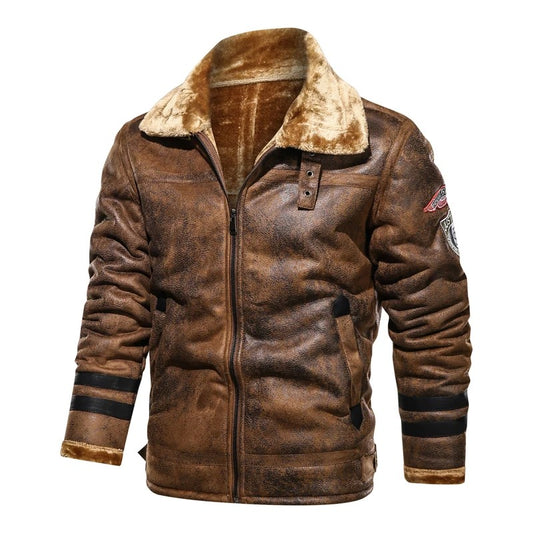 New Slim High Quality Leather Jackets Business Genuine Leather Bomber Jacket Men Real Leather Flights Jacket Black Pilot Coats