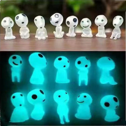 Decoração de Paisagem em Miniatura de 10 peças, Brilha no Escuro, em Formato de Princesa, Decoração de Casa, Decoração de Jardim, Ornamento que Brilha no Escuro