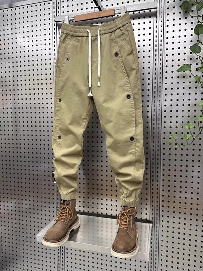 American Sle Workwear Pants Men's Trendy Brand Cuffed Harem Pants Splice Function down Jaet Spring Autumn Thin Casual Pants