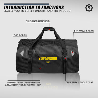 Motorcycle Waterproof Tail Bag Travel Outdoor Dry Luggage Roll Pack Bag 20 /40/66 Motorbike Luggage Backpack Motorcycle Seat Bag