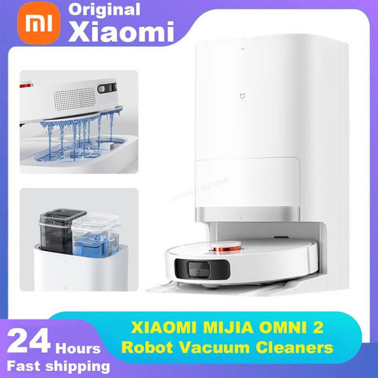 XIAOMI MIJIA Smart OMNI Robot 2 Vacuum Cleaners Mop Collection Self Cleaning Doc Empty Dust 75 Days of Continuous Garbage Collec