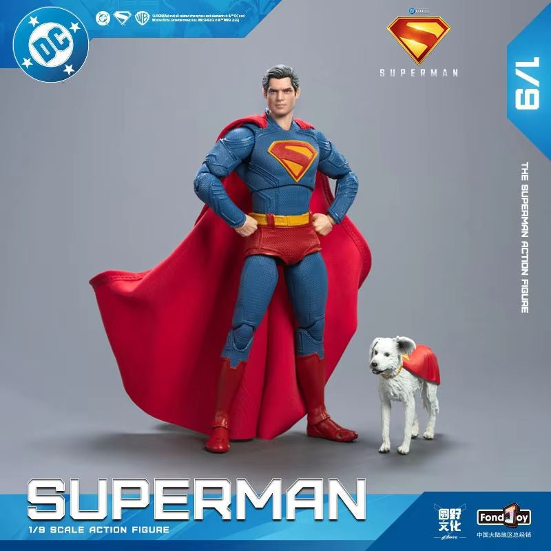 2026 Quente Fondjoy Batalha Danificada Superman Action Figure David Corenswet 1/9 Novo Boneco do Superman PVC Articulado Brinquedo Infantil Presente Para Meninos