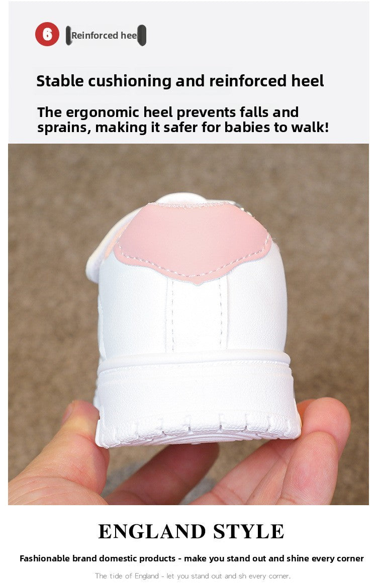 2025 Girl shoe spring Autumn Boy White Shoe Casual Running kid Shoe Anti Slip Soft Sole Sneaker kid tenis Hot selling item