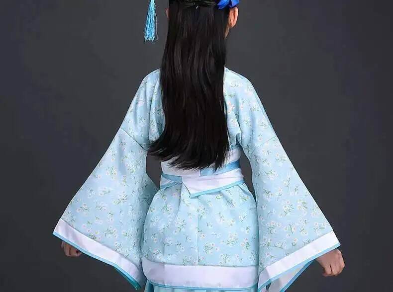 Hanfu Chinese Costume Girls Children Kimono Traditional Vintage Ethnic Fan Students Dance Halloween Japanese Yukata Kimono Style