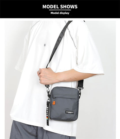 Simple Mini Men Crossbody Bag For Phone Side Bag Casual Waterproof PU Leather Shoulder Bag Business Small Messenger Sling Bags