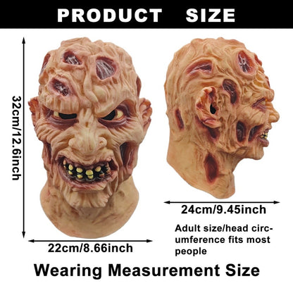 Freddy Latex Mask Horror Demon Halloween Costume Prop For Movie Cosplay Party Scary Elm Street Killer Mask Prank Head Cover