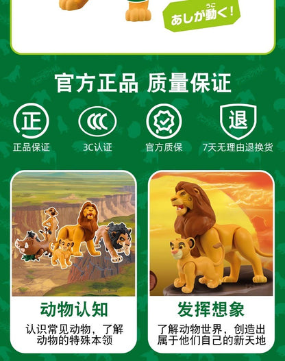 Original O Rei Leão Bonecos de Ação Adulto Simba Mufasa Scar Brinquedo Modelo Animal Simulação Movimento Articulado Presente Infantil