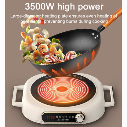 Electric Ceramic Infrared Heating Furnace Magnetic Waterproof Induction Cooker Hob Hot Pot Stir-Fry Stove Timer Heater Cooktop