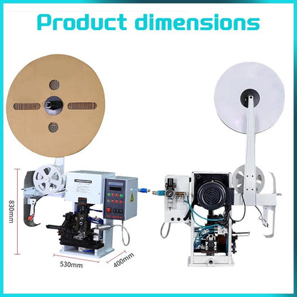 Máquina horizontal automática multifuncional para crimpar e decapar cabos com terminais para cabos multicoaxiais com revestimento AWG36-AW20