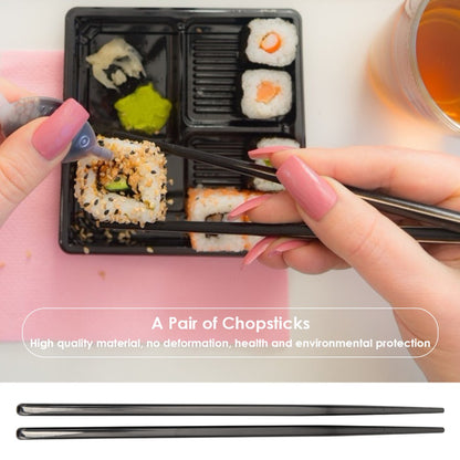 Pauzinhos Coloridos de Aço Inoxidável Portáteis Antiderrapantes Ecológicos Bastões de Comida Utensílios de Mesa de Cozinha
