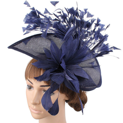 Fascinator de Cabelo com Clipe para Casamento - Pena Laranja Charmosa, Chapéu, Flor, Véu, Acessório de Cabelo de Noiva para Festas SYF678