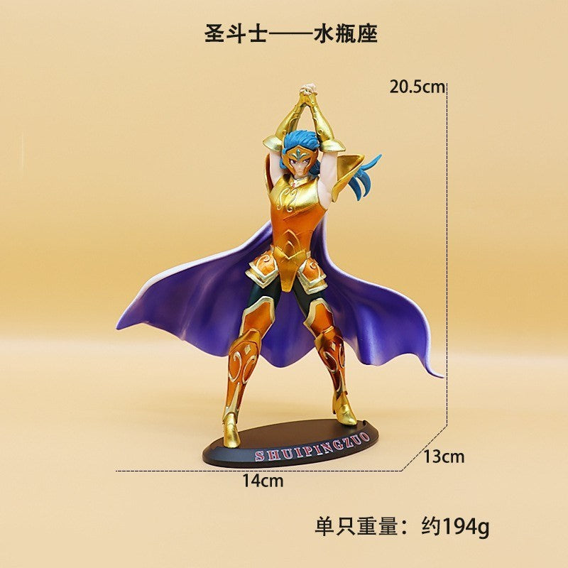 Anime Japonês Saint Seiya Figura Ikki de Fênix Hyoga Seiya Shiryu Boneco Colecionável em PVC Decoração 19cm