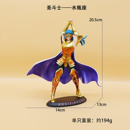 Anime Japonês Saint Seiya Figura Ikki de Fênix Hyoga Seiya Shiryu Boneco Colecionável em PVC Decoração 19cm