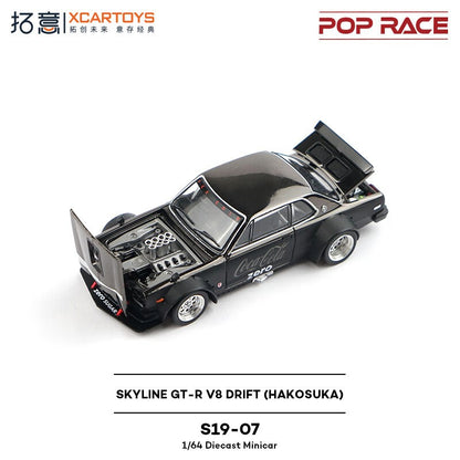 POP RACE 1/64 Porsche RWB Skyline GTR PANDEM DATSUN Mazda RX7 Toyota Coleção de Carros Miniatura de Liga Fundida em Vitrine