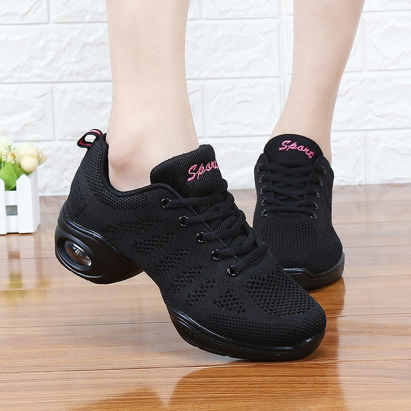Women Dance Shoes Jazz Ballroom Dancing Comfortable Lady PU Soft Outsole Training Breathable Modern Tango Dance Sneakers