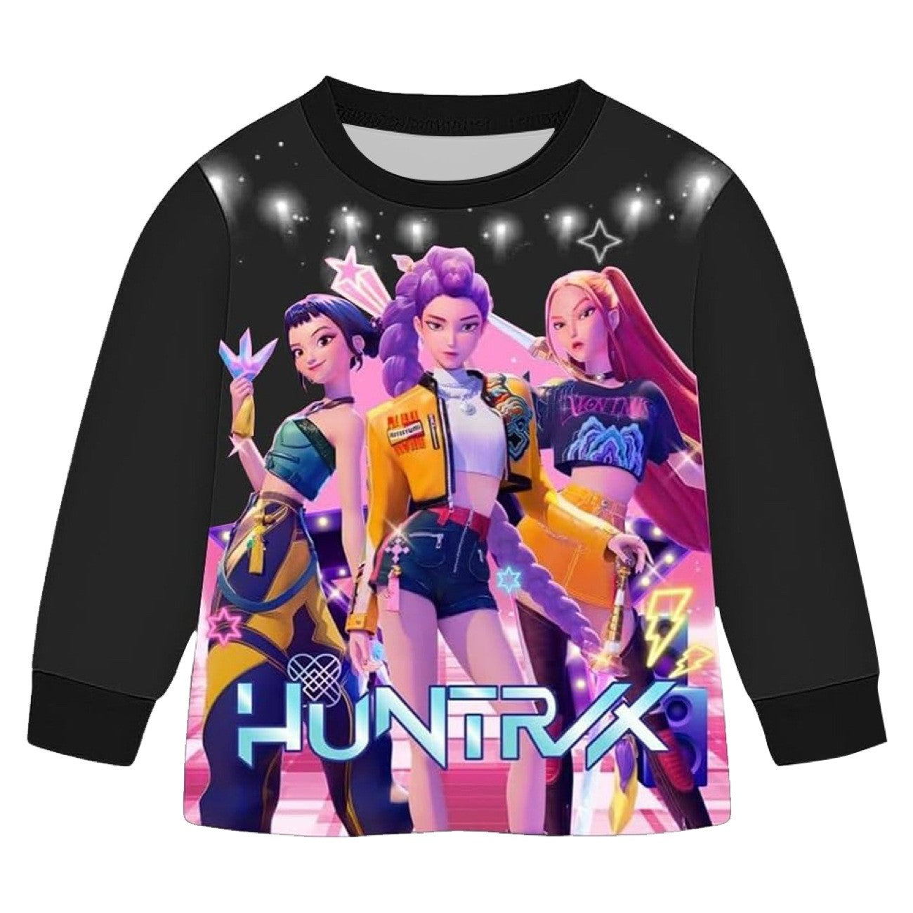 Anime Kpop Demon Hunters Zoey Costume Kids Huntrix Rumi Girls Tshirt Pants Sets Autumn Pajamas for Children's Clothing 3-14Years