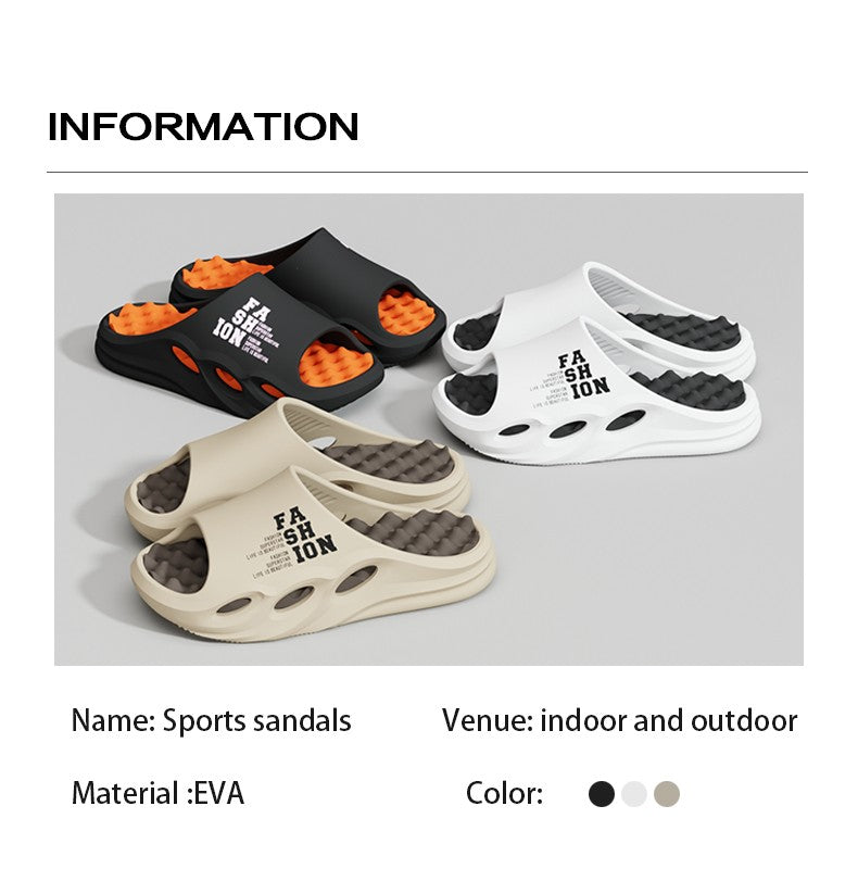 Men Fashion Massage Slippers Indoor/Outdoor Sandals Beach Flip Flop Thick Sole Male Slides Summer Non-Slip Men Shower Slippers