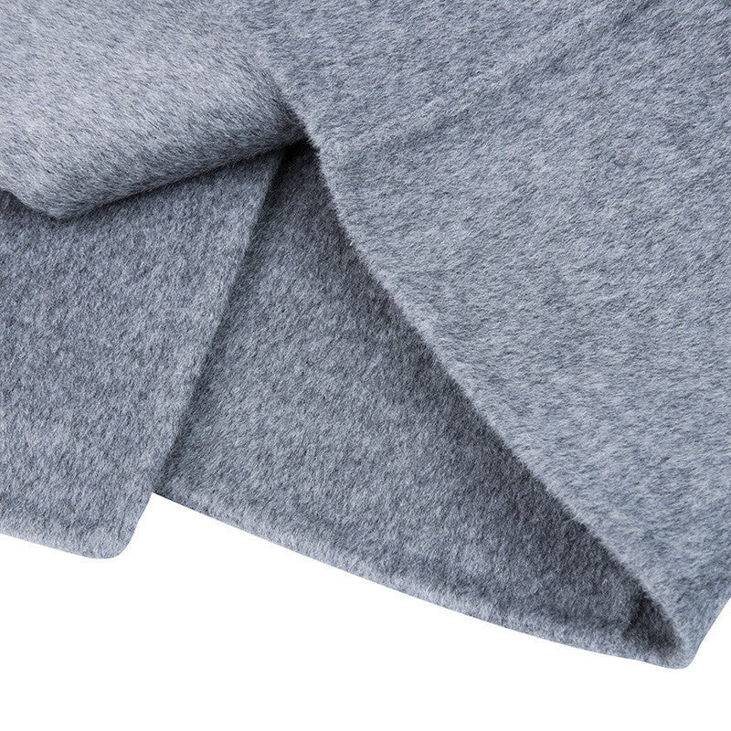 100% Wool Hand-Sewn Men's Coat Long Overcoats Boy Buttons Cardigan Long-style Woolen Coats Overcoat 2024 New