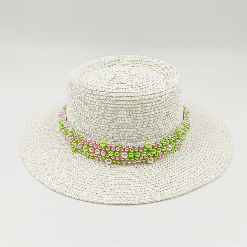 Bucket hat letters summer ladies bucket hat sun hat ladies straw hat fedora hat European men and women hat letters