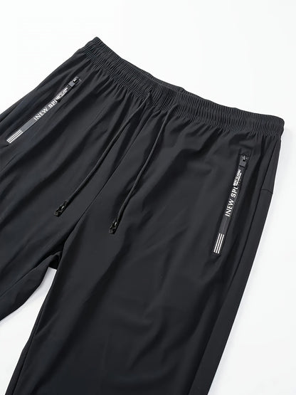 Calça Jogger Masculina Plus Size Respirável para Homens Calça de Moletom Secagem Rápida Reta Cós Elástico Estilo Coreano Clássico Esportivo