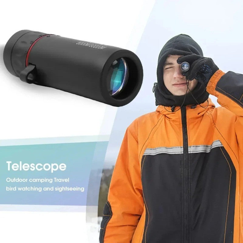Mini Telescópio Portátil de Longo Alcance - Monóculo HD 3000x 25mm para Adultos, Ideal para Caça, Camping e Observação ao Ar Livre