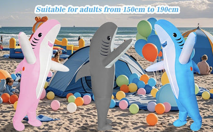 Shark Inflatable Clothing Adult Body Fun Summer Beach Mischief and Funny Role Playing, Lightweight and Breathable Design