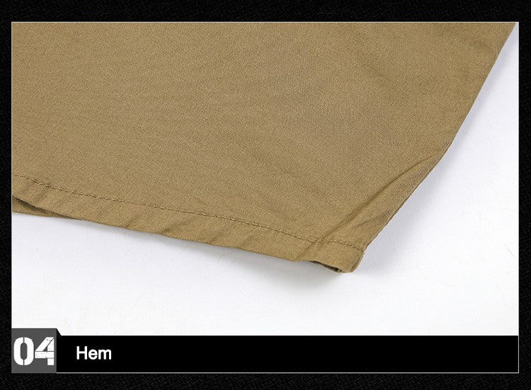 New Men's Casual Shirts Short Sleeve Pure Cotton Shirt Male Solid Oversized Military Cargo Shirts Men Clothing Shirt 5XL A2F168