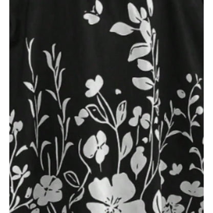 Plus Size 1XL-5XL New Women's Fashion High-Waisted Skirt Pants Phone Pocket Simple Floral Print Ladies Casual Shorts ?