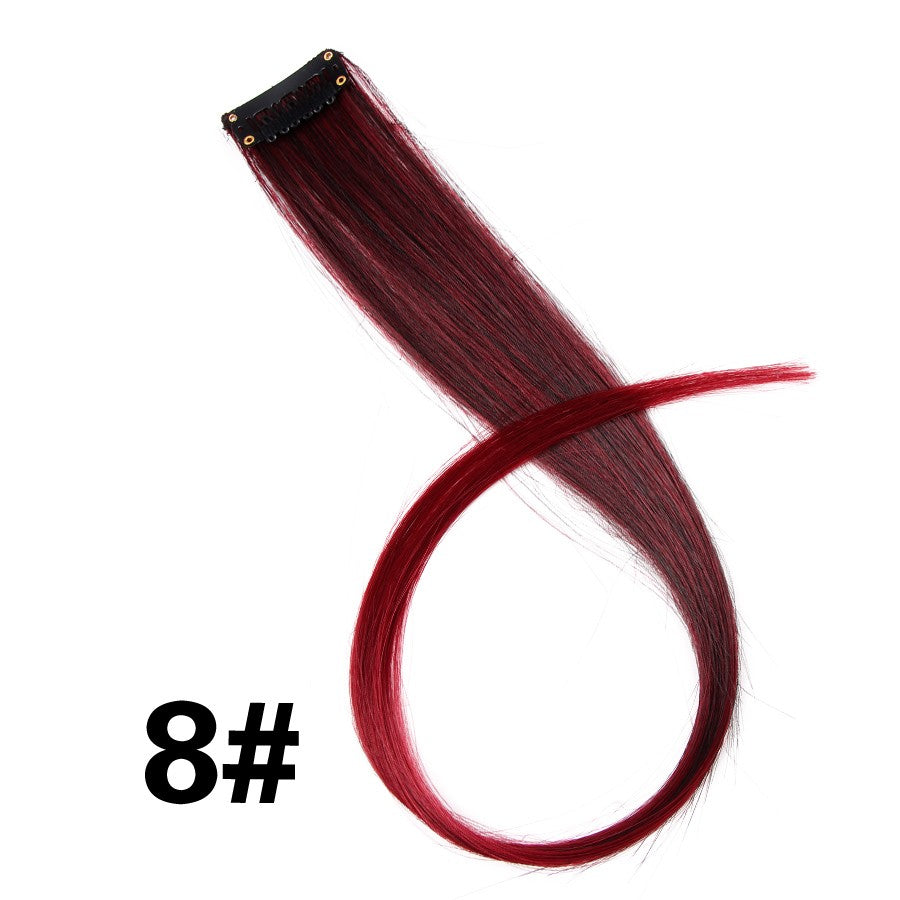 Alileader Aplique de Cabelo Extensão com Clip 57 Cores Ombre Liso Extensão de Cabelo com Clip em Apliques Peças de Cabelo de Fibra de Alta Temperatura