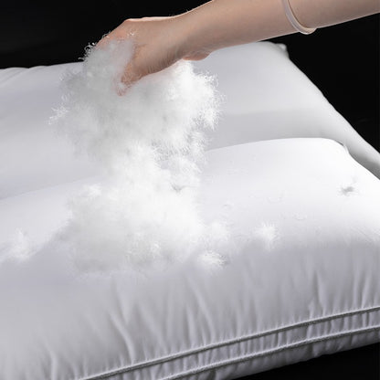 100% Real Goose Down Pillow 95% Fill Power 750+ FP 1200TC - Queen King Standard Size Pillow Down