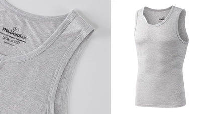 4Pcs/Pack Man Sleeveless T-shirt Solid Color Men's Tank Top Bamboo Fiber Undershirts Men Vest Suitable wear inside or outside