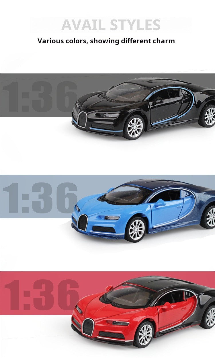 1:36 Bugatti Carro de Brinquedo Super Sport Modelo Miniatura Rodas Livres Liga de Zinco Fundido Coleção Presente Carro