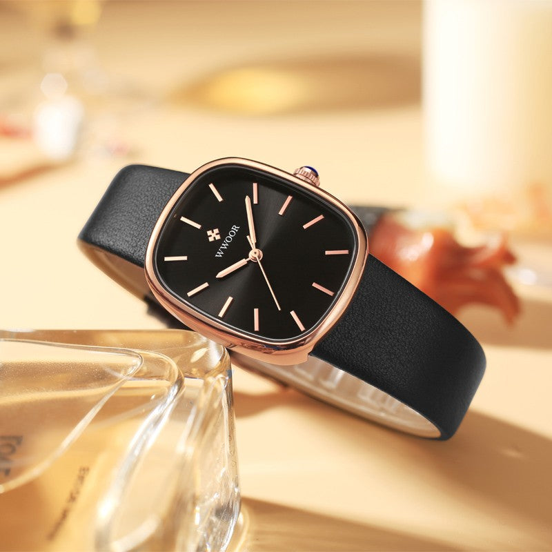 WWOOR New Reloj Fashion Women's Bracelet Watch Luxury Brand Elegant Dress Quartz Clock Waterproof Top Ladies Wristwatch Gift Box