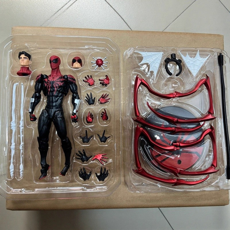16cm Ko Ultimate Spider-Man Chapter Parker Boneco de Ação Ultimate Neighbor para Montar Colecionável Enfeite de Mesa Boneca Brinquedo para Menino