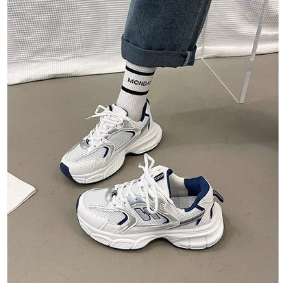 Women's Fashion Dad Shoes -Platform Mesh Running Sneakers?Breathable Casual Sports Shoes for Students?Everyday Training Shoes ?