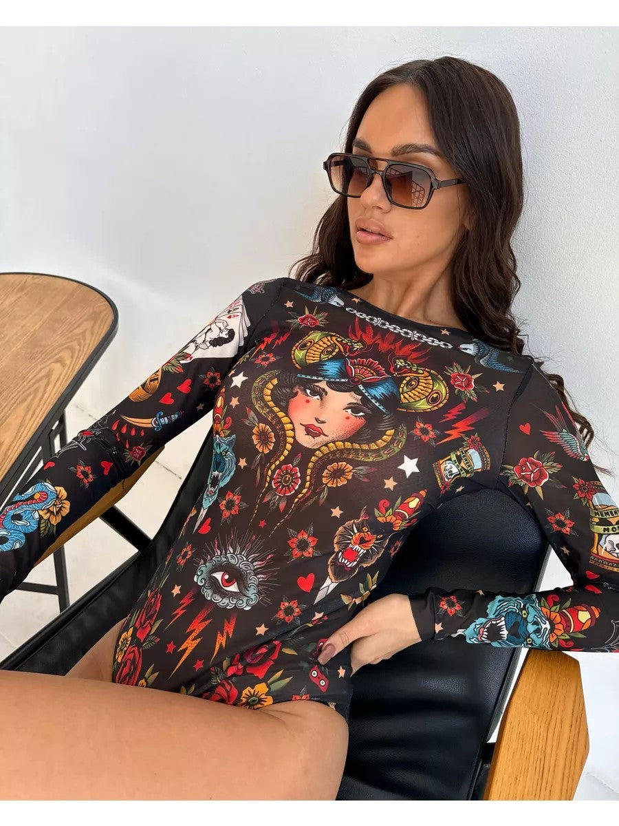 2025 New One Piece Printed Swimsuit Bikini Long Sleeved Swimsuit Bikini Set High Waist Bikinis Swimwear Beach Swimsuit Swimwear