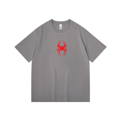 Summer New Spider Man Crossover Universe T-shirt for Men's and Women's Anime Graphic Short Sleeve Loose Cotton Tops Clothing