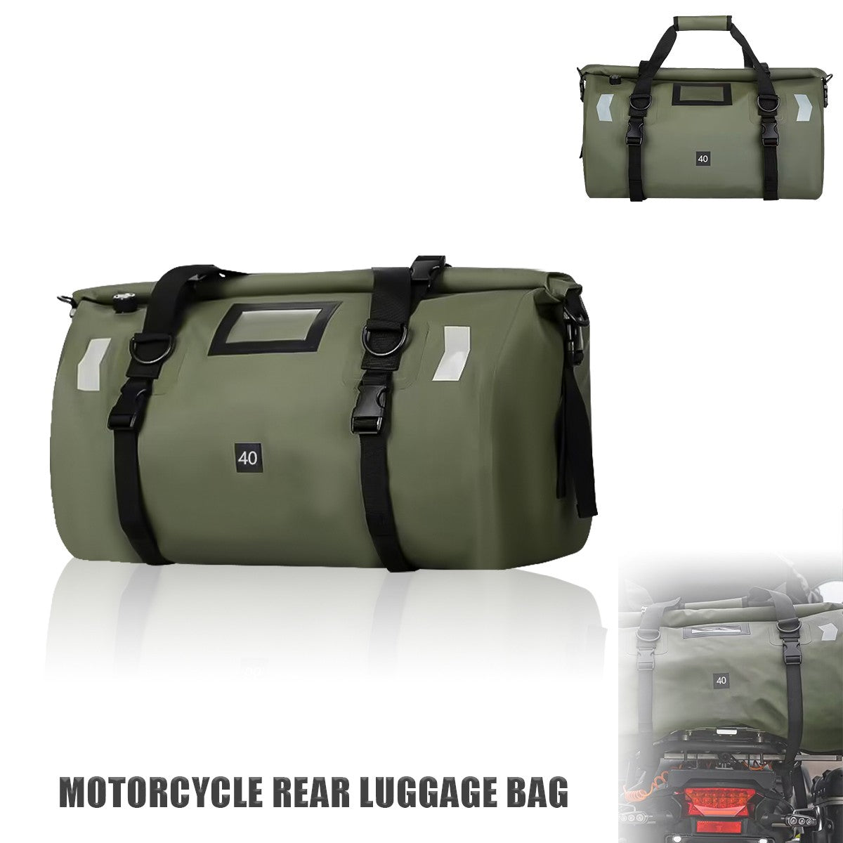 Universal Motorcycle Waterproof Tail Bags Back Seat Bags Cycling Camping Travel Bag Motorbike Scooter Sport Luggage Pack 66L 40L