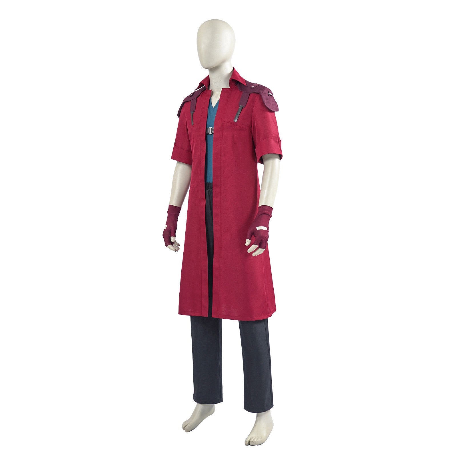 DMC 5 Dante Cosplay Wig Uniform Costumes Disguise for Adult Men Long Windbreaker Gloves Roleplay Outfits Halloween Carnival Suit