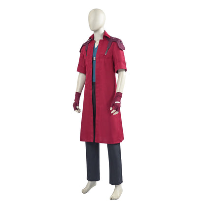 DMC 5 Dante Cosplay Wig Uniform Costumes Disguise for Adult Men Long Windbreaker Gloves Roleplay Outfits Halloween Carnival Suit