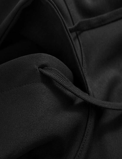 Men's Hoodie Black Sylus Printed Pattern & Text High Quality Cotton Casual Streetwear for Daily Wear and Gaming Fans