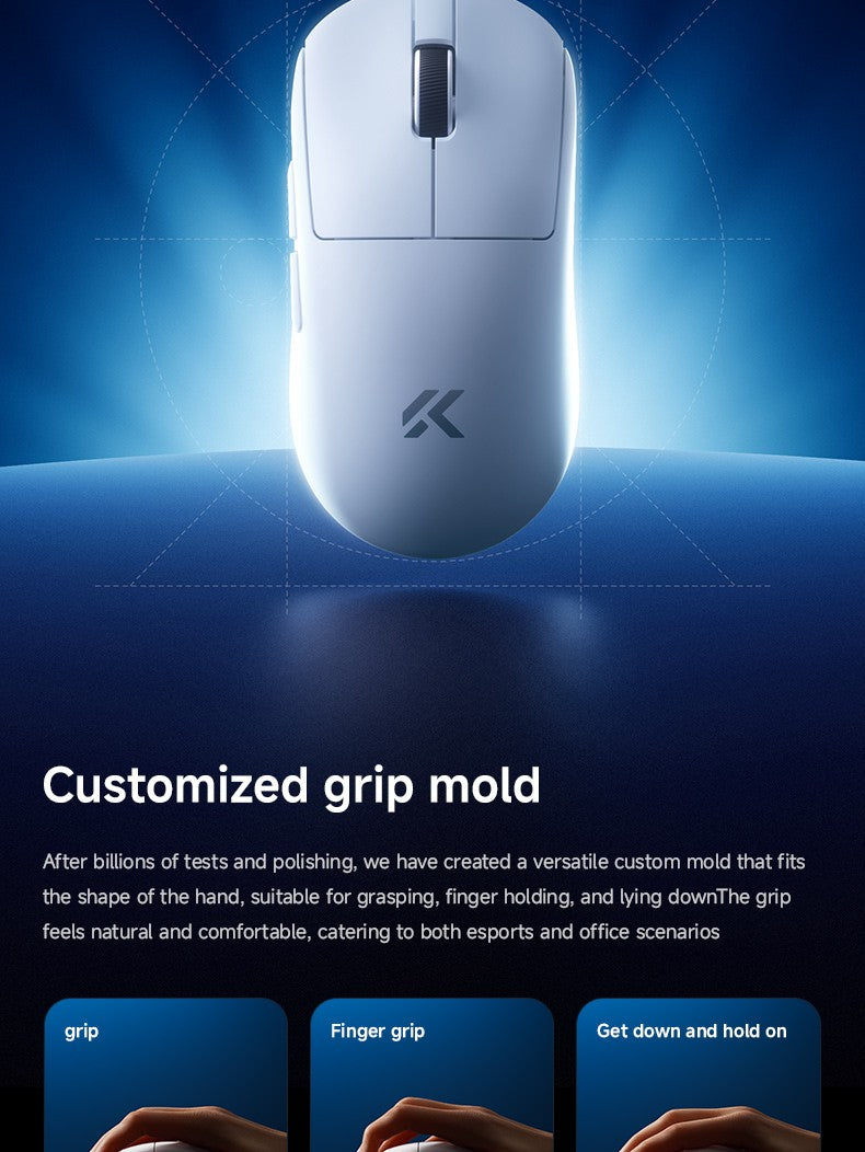 MCHOSE A7 V2 Ultra Gaming Mouse Sensor PAW3950 TI Dual 8000Hz 20000fps 42000DPI 750IPS Revestimento de Vidro Super Deslizante Importado CSGO