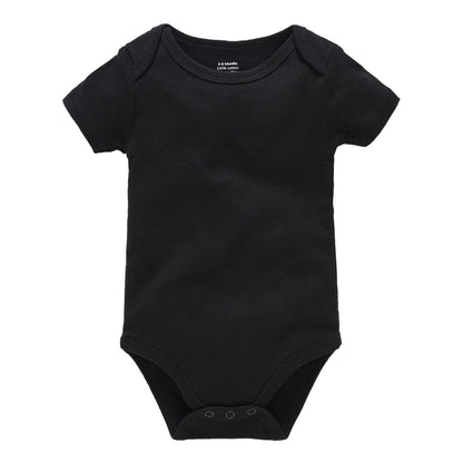 1/3Pcs Baby Boys Clothes 100%Cotton Solid Black Short Sleeve Blank Baby Bodysuits body bebe  Newborn Jumpsuit Plain 0-24 Months